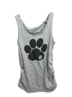 Cafe Press Paw Print Maternity Tank Top Large